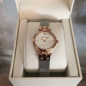 Anne Klein rose gold and silver watch